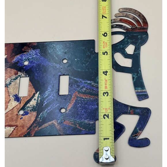 Lazart Kokopelli Reversible Metal Double Light Switch Cover Southwest Fertility - Picture 8 of 9